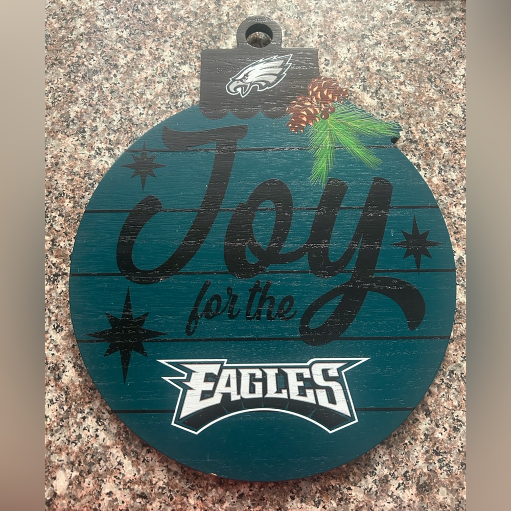Eagles (Football) Holiday Wooden Wall Ornament